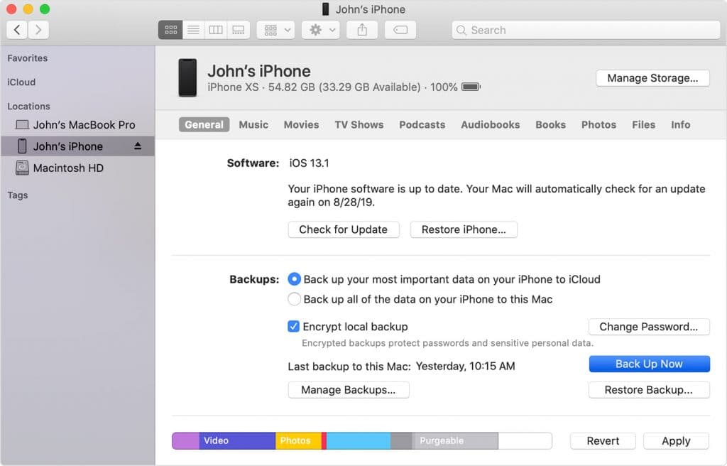 how to backup iPhone data using iTunes